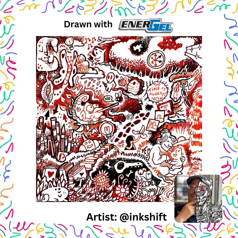 Pentel قلم جل سائل قابل للسحب من بنتل إينرجل RTX، مجموعة تغيير التعبيرات، 0.7 مم، طرف معدني، خط متوسط، حبر متنوع، عبوة من 8 أقلام (BL77XCHABP8M) - Image 3