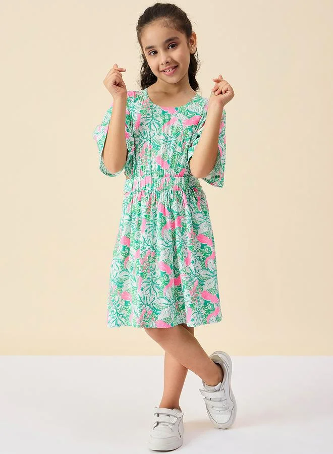 ستايلو بج Stylo Bug All Over Print Elastic Waist A-Line Dress