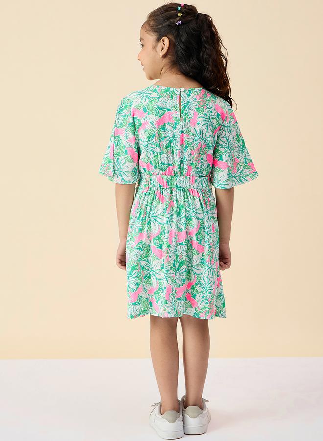 ستايلو بج فستان - بخصر مطاطي وطبعة شاملة من ستايلو باج - Image 4