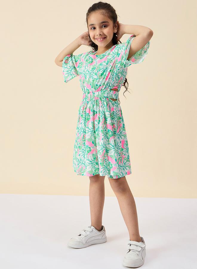 ستايلو بج فستان - بخصر مطاطي وطبعة شاملة من ستايلو باج - Image 3