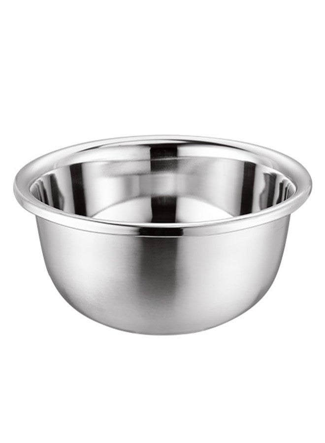 MUCKLILY Stainless Steel Basin 11.02 Inch Multipurpose Kitchen Mixing Bowl for Soup Vegetable Washing Egg Beating and Food Prep - Image 1