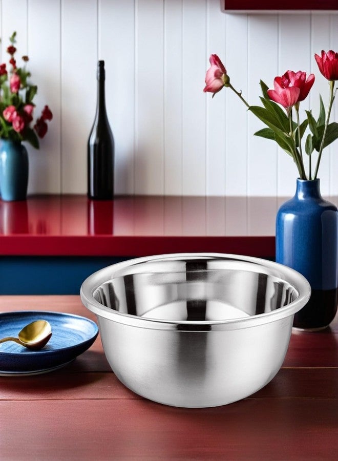 MUCKLILY Stainless Steel Basin 11.02 Inch Multipurpose Kitchen Mixing Bowl for Soup Vegetable Washing Egg Beating and Food Prep - Image 5