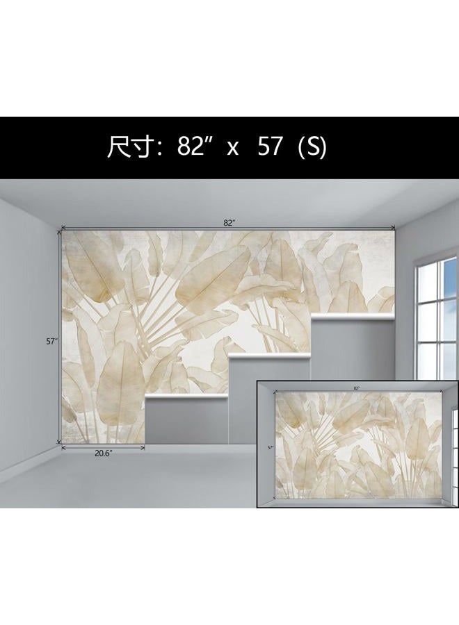 WFBHUA Beige Banana Leaf Wallpaper Peel and Stick Tropical Self-Adhesive Wall Mural for Living Room Bedroom 82"x57" - Image 4