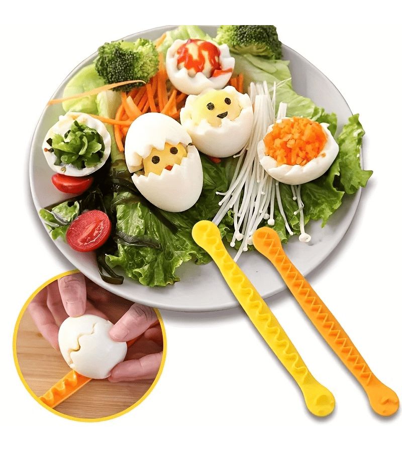 3 Piece Set Floral Egg Cutter And Yolk Separator Steamer Kitchen Tool - Image 5