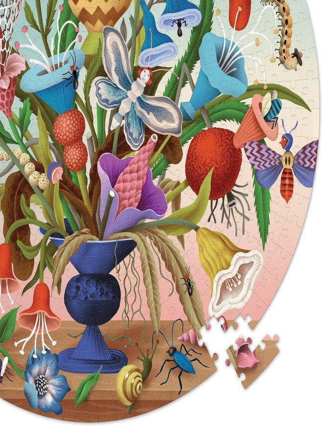 eeBoo: Piece and Love Crazy Bug Bouquet 500 Piece Round Jigsaw Puzzle, High Quality Jigsaw Puzzle for Adults and Families, Includes Glossy and Sturdy Pieces - Image 4