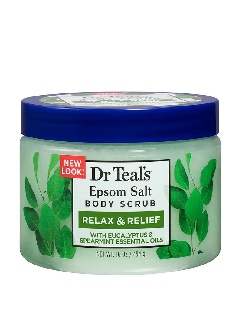 Dr. Teals DR.TEALS EPSOM SALT BODY SCRUB RELAX&RELIEF EUCALYPTUS SPEARMINT OIL 454GM