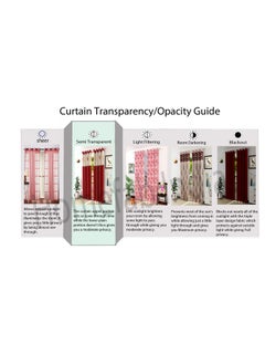 Homefab India Homefab India 2 Piece RusselNet Eyelet Door Curtain - 7ft, Maroon  - Image 5