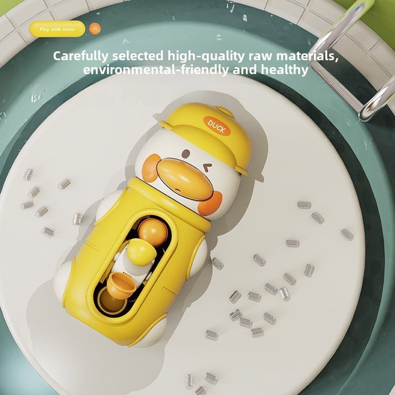 Summer stall children's bathroom turn baby bath spray water swimming car Chenghai toys wholesale small gifts(Duck water car dark green) - Image 5