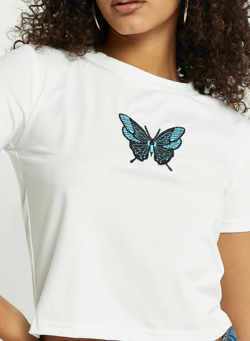 Ginger Graphic Cropped T-Shirt