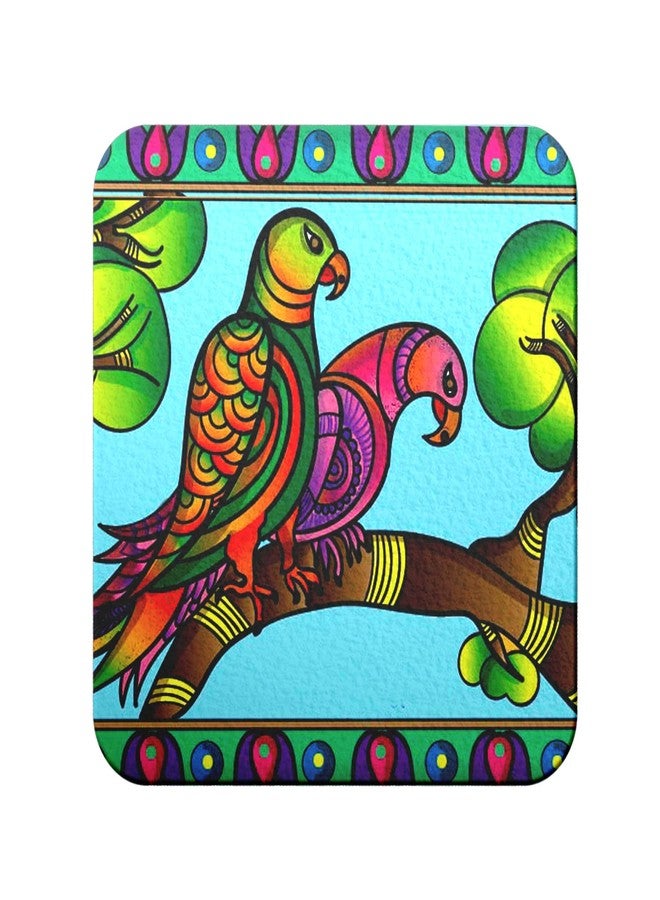JIKRAA® Wooden Pack of 2 Square Shape Colorful Coasters | MDF Coasters for Home Kitchen, Office Desk (4 x 4 Inch) - Set of 2 (Design -1) - Image 3