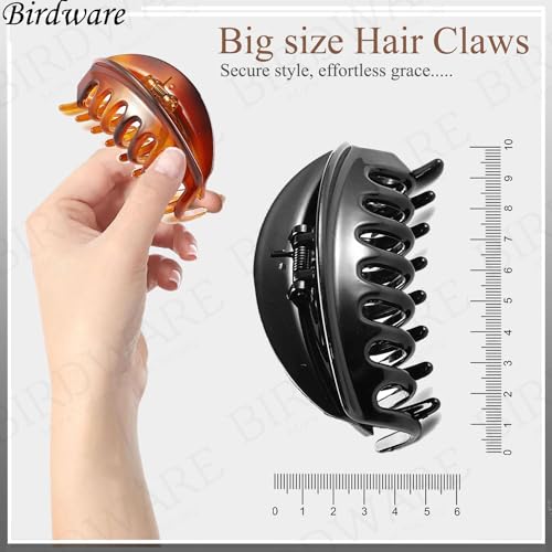 BIRDWARE Hair Clutcher Claw Clip Stone Butterfly Clips Hair Clips For Women & Girls (Pack of 2, Big-Size, Multi Color, Acrylic Material) - Image 3