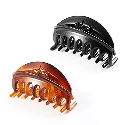 BIRDWARE Hair Clutcher Claw Clip Stone Butterfly Clips Hair Clips For Women & Girls (Pack of 2, Big-Size, Multi Color, Acrylic Material) - Image 1
