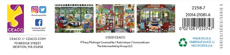 Ceaco - Tracy Flickinger - Summer Gazebo - Oversized 300 Piece Jigsaw Puzzle - Image 5