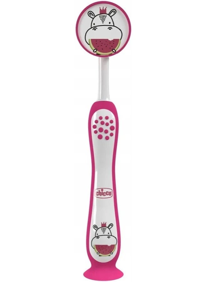 Chicco Milk Teeth Toothbrush 3-6 Years Hippo/Panda x2 - Image 2
