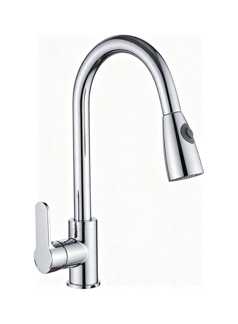 CM 8524 CRM Pull-Out Kitchen Faucet – Chrome Finish Modern Kitchen Mixer Tap - Image 1