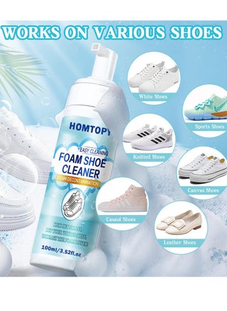 100ml Foam Shoe Cleaner for Non-washing Decontamination and Whitening of Sports Shoe Sneakers White Shoes Microfiber Shoe and Cloth Shoes Cleaning - pzsku/Z9F82BA594BC0D6433008Z/45/_/1712988640/ac5223ee-d16e-453d-b817-be5af2c5d261