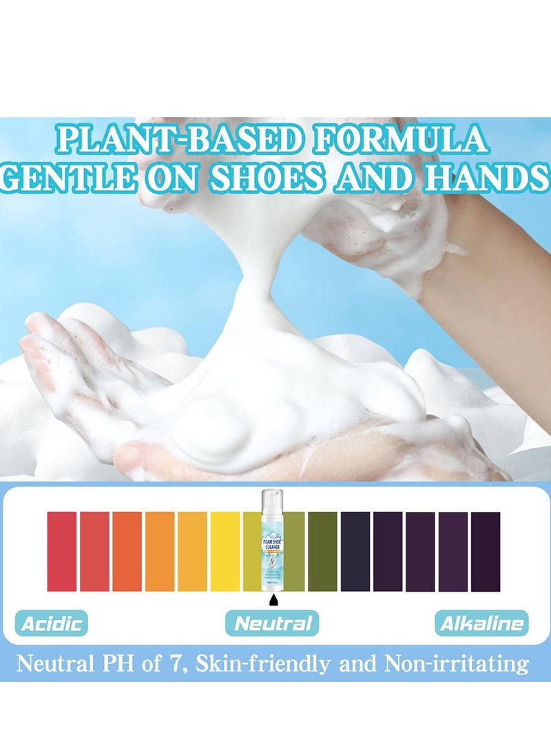 HOMTOPY - 100ml Foam Shoe Cleaner for Non-washing Decontamination and Whitening of Sports Shoe Sneakers White Shoes Microfiber Shoe and Cloth Shoes Cleaning - Image 1