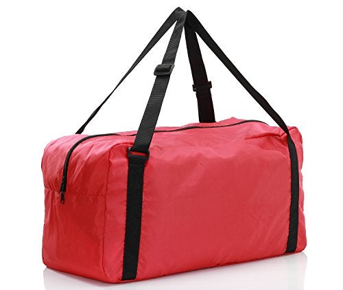 HOLYLUCK Foldable Travel Duffel Bag For Women & Men Luggage Great for Gym (Red) - Image 2