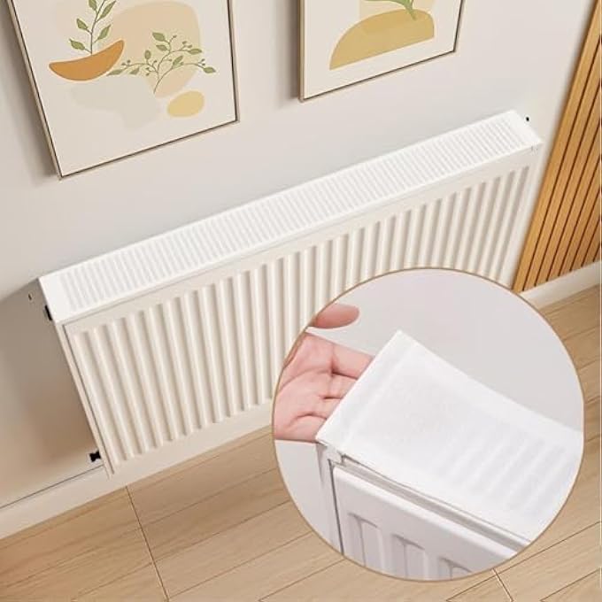 COTTON LINEN BLEND RADIATOR DUST COVER WITH STRONG MAGNETIC FUNCTION FOR EFFORTLESS USE (60CM) - Image 1