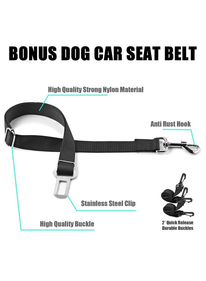 Auldey Dog Car Seat Cover,Waterproof with Mesh Window and Storage Pocket,Durable Scratchproof Nonslip Dog Car Hammock with Universal Size Fits for Cars/Trucks/SUV, Pet Car Seat - Image 2