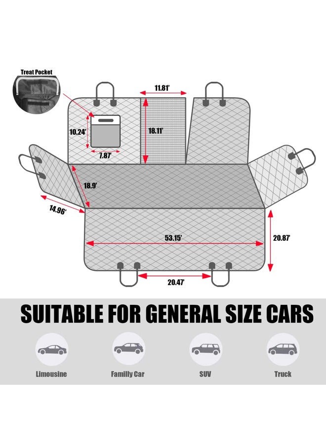 Auldey Dog Car Seat Cover,Waterproof with Mesh Window and Storage Pocket,Durable Scratchproof Nonslip Dog Car Hammock with Universal Size Fits for Cars/Trucks/SUV, Pet Car Seat - Image 4