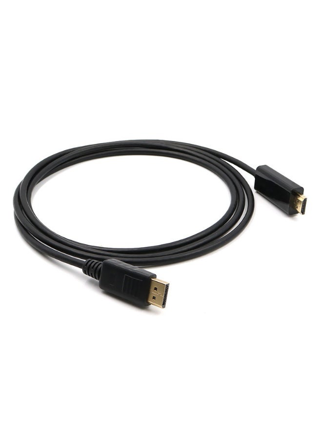 DisplayPort to HDMI Cable 1.8M – DP to HDMI 4K Video Cable for Laptops, Desktops, Monitors, Projectors, HDTV – Supports 4K@30Hz, Full HD 1080P, Audio & Video Sync, Gold-Plated, Durable PVC - Image 2