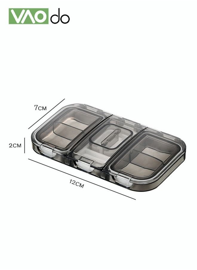VAOdo Portable Pill Box Sealed, Moisture-Proof Can Be Divided With Medicine Cutter  - Image 2