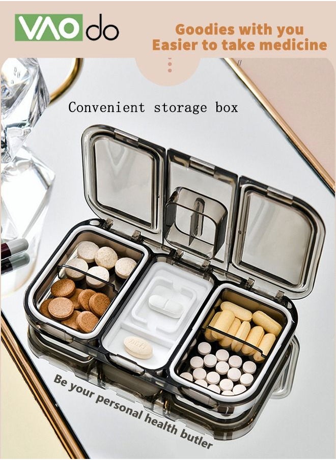 VAOdo Portable Pill Box Sealed, Moisture-Proof Can Be Divided With Medicine Cutter  - Image 4