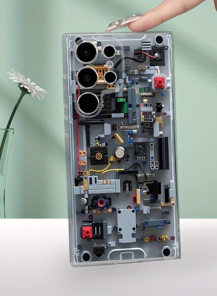 2D Flat Printing Transparent Mobile Phone Case – Creative Game Console Design, Comfortable Grip, for Samsung Galaxy S23 Ultra - Image 3