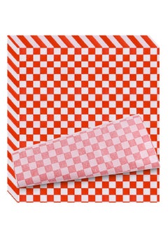 Excefore 100 Sheets Checkered Dry Waxed Deli Paper Food Wrap Paper Cake Wrappers Grease-Resistant Deli Sandwich Wrap Paper Waterproof Wax Wrapping Paper for Hamburger/Pizza/Bread/Meat (11.02x10.23Inch)  - Image 1