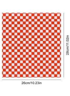 Excefore 100 Sheets Checkered Dry Waxed Deli Paper Food Wrap Paper Cake Wrappers Grease-Resistant Deli Sandwich Wrap Paper Waterproof Wax Wrapping Paper for Hamburger/Pizza/Bread/Meat (11.02x10.23Inch)  - Image 4