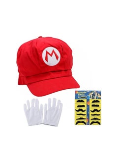 Party with Emma Super Hats Caps Mustaches Gloves Buttons Cosplay Costume  - Image 4