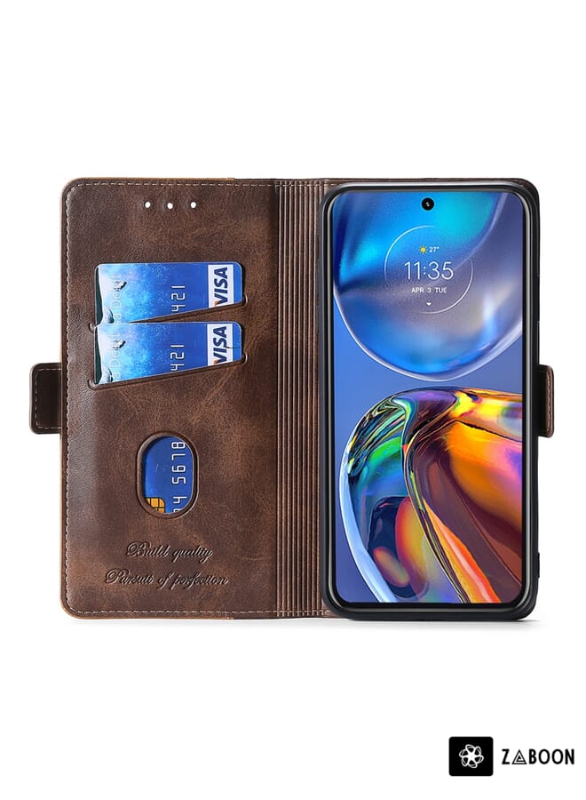 Zaboon Protective Case For Huawei Nova 9 SE 4G Contrast Color Side Buckle Leather - Image 3