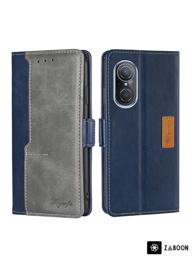 Zaboon Protective Case For Huawei Nova 9 SE 4G Contrast Color Side Buckle Leather - Image 1