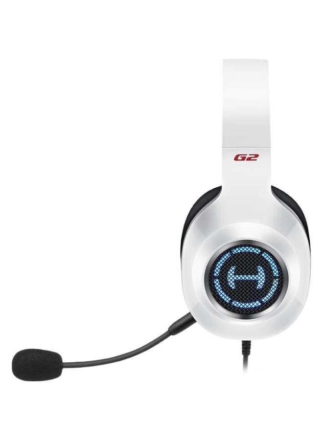 Edifier Hecate G2 Professional Edition Usb 7.1 Channel Gaming Headset, E-Sports Headphones, Over-Ear Computer Headset For Online Classes And Office, With Microphone, Wired Control, White - Image 1