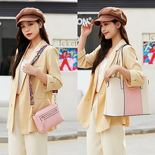 YTL Women Fashion Handbags Wallet Tote Bag Shoulder Bag Top Handle Satchel Purse Set 4pcs - Image 2