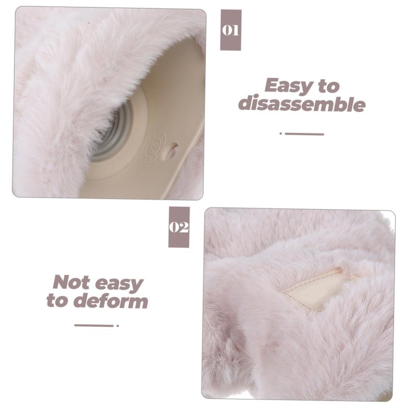 Plush Hot Water Bottle with Fleece Cover Hand Warmer for Winter Warmth And Cramp Relief - Image 4