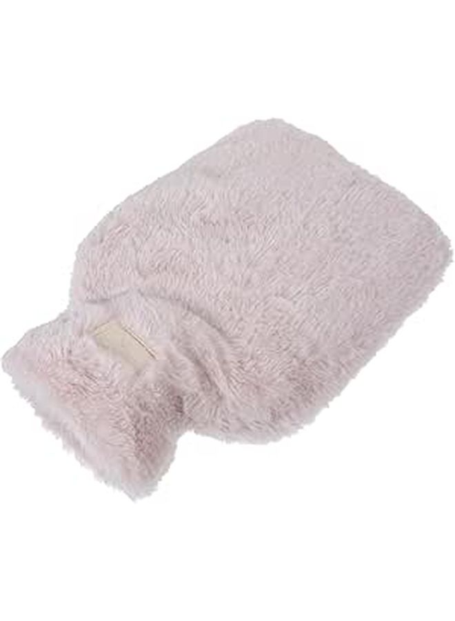 Plush Hot Water Bottle with Fleece Cover Hand Warmer for Winter Warmth And Cramp Relief - Image 1