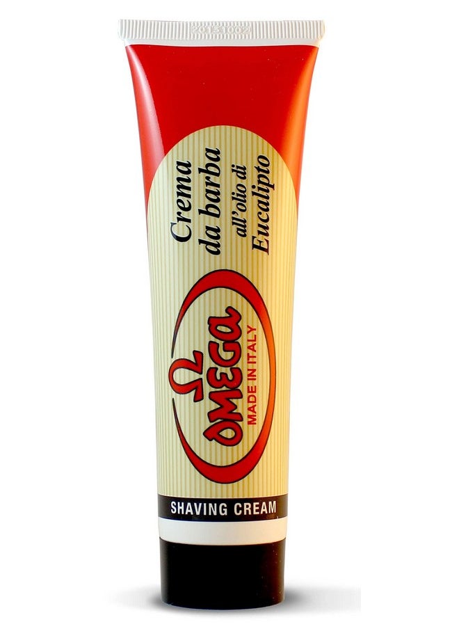 Omega - Eucalyptus Enriched Italian Imported Shaving Cream Tube 100 Ml 352Oz - Image 1