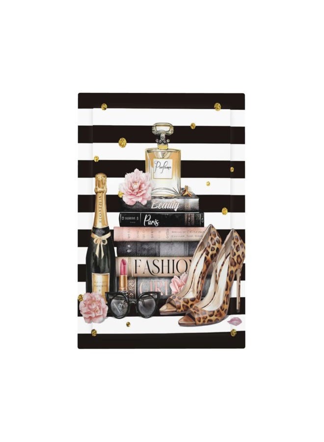 GSRLOD Women Pink Cosmetics Lipstick Heels 1 Gang No Device Blank Outlet Wall Plate Light Switch Cover Switchplate Electrical Decorative Faceplate Bedroom Decorate - Image 1