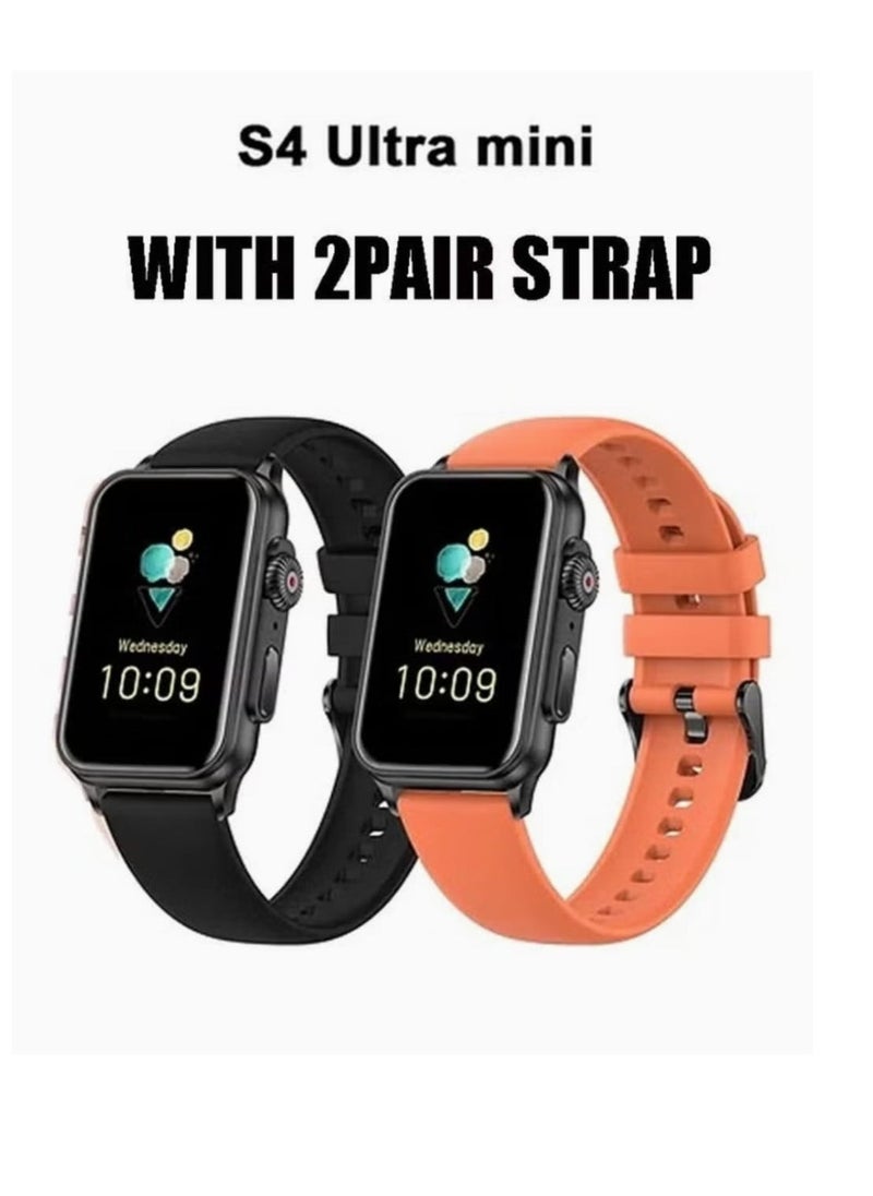 Haino Teko Smart Watch S4 Ultra Mini Screen Amoled With Two Silicone Straps And Wireless Charger  - Image 2
