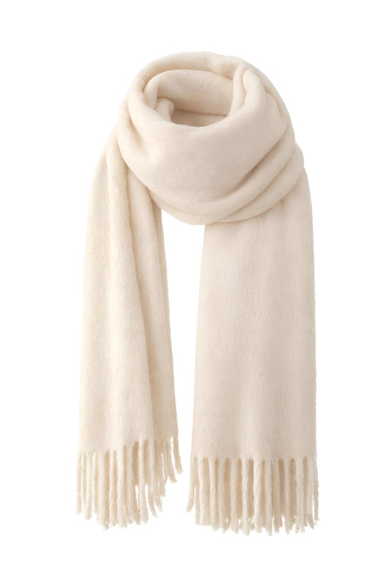 Stylish Fringe Accessory - Fringe scarf for women and men, lightweight polyester blend, vibrant colors, adds chic statement to jackets and coats, perfect for concerts, travel, and casual looks.