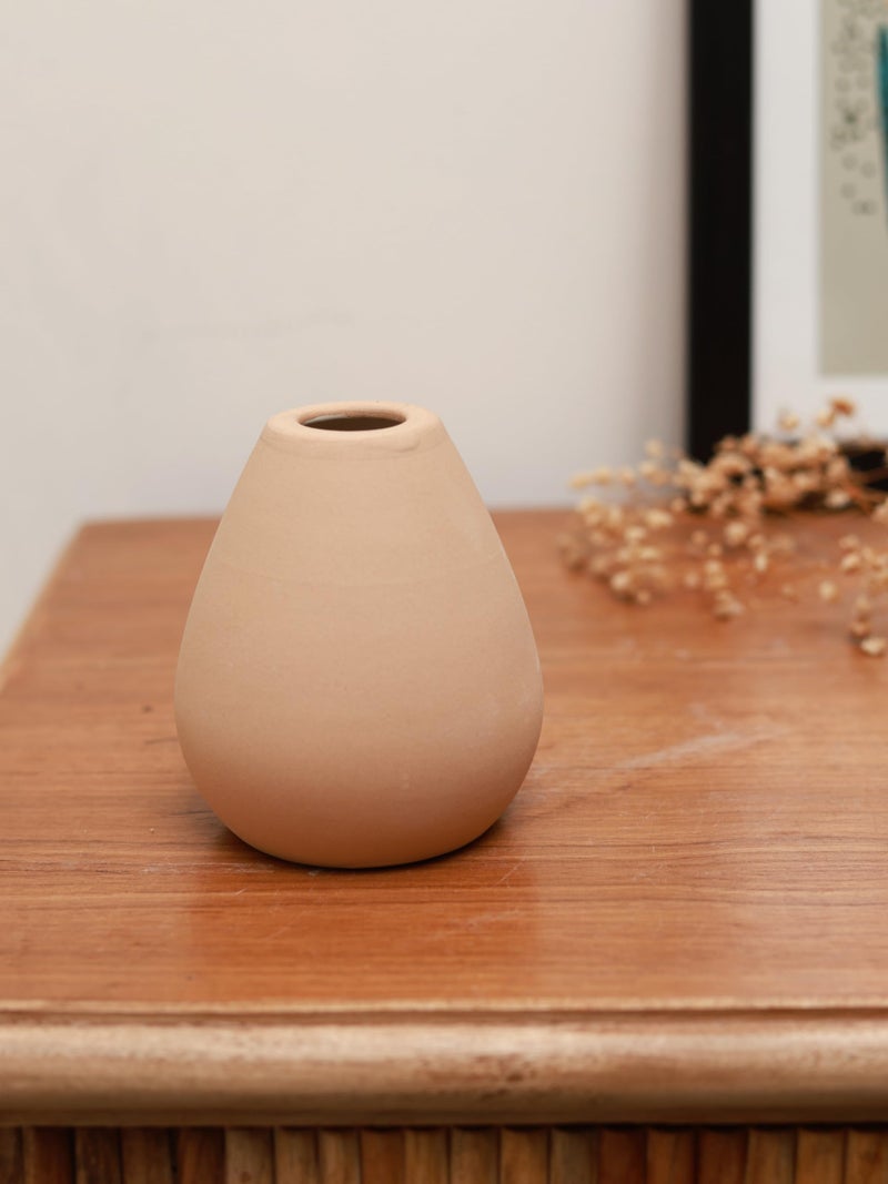 Craftribal Handmade Ceramic Decorative Brown Flower Bud Vases Set of 2| Minimalist Matte Finish, Modern Home Dcor Accent for Living Room, Flowers, Bedroom, Office & Gifting - Image 2