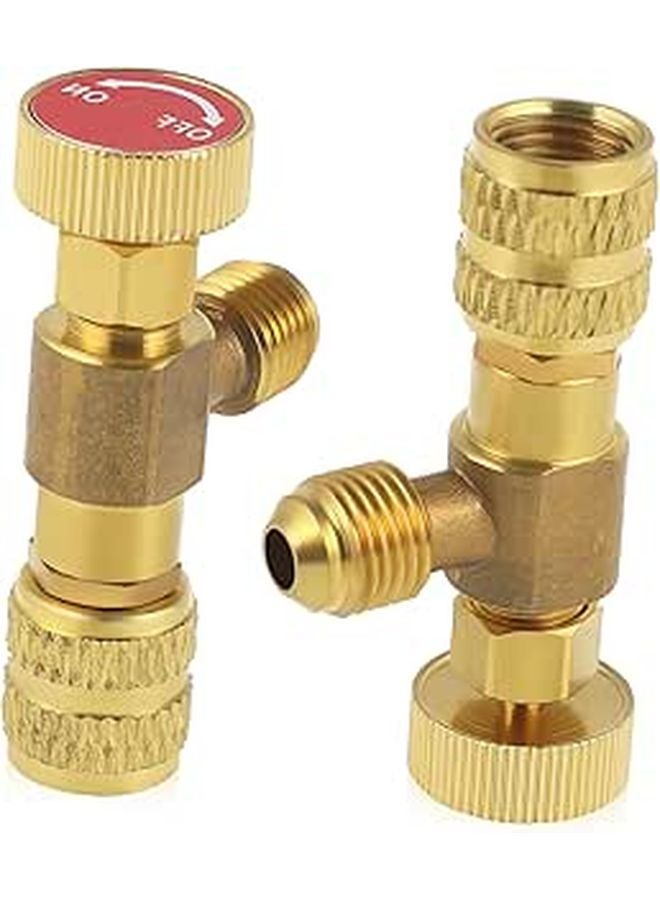 Air Conditioner Straight Filling Valve 2 Pieces Leak Prevention Easy Control Efficient - Image 1