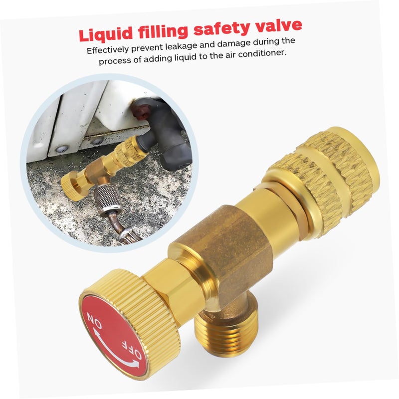 Air Conditioner Straight Filling Valve 2 Pieces Leak Prevention Easy Control Efficient - Image 4