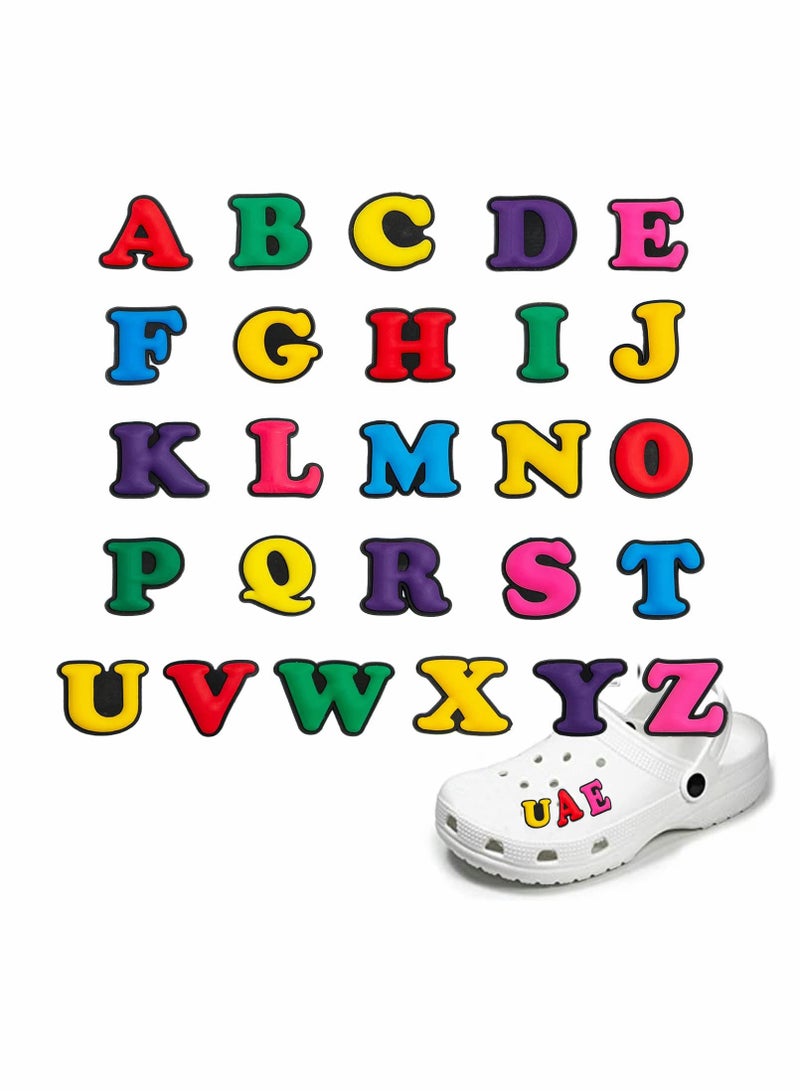 Shoe Decoration Charms, 26 Pcs Croc Jibbitz Charms for Hole Hole Shoe Buckle Party Favors Charm Bracelet Wristband Decoration for Men Women Kid - Image 1