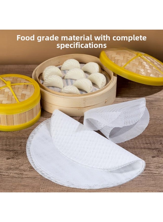 Steamer Pad Silicone Pad Food Grade Non-stick Steamer Cloth Steamed Buns Steamed Buns Round Steamed Cloth Cage Cloth Cage Drawer Cloth Steamer-Size:24cm [10 Pieces] - Image 3