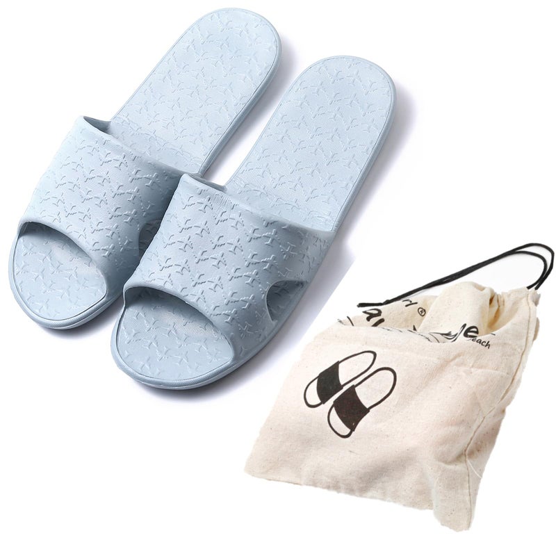 Anmerl Travel Slippers for Women & Men - Portable Foldable Slides with Storage Bag, Non-Slip Quick-Dry Comfort Shower Shoes for & Indoor/Outdoor, Hotel, Spa, Gym, Beach - Image 1