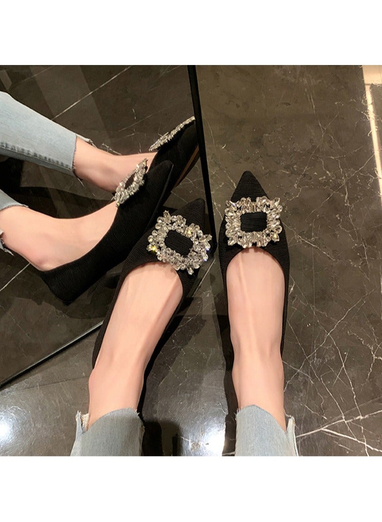 KUYING Summer Shallow Mouth Pointed Single Shoe Women's Flat Bottom - Image 3