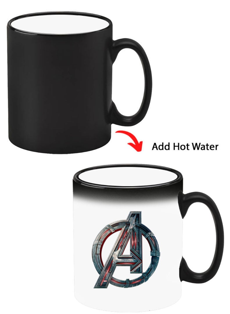 Theodor Color Changing Heat Sensitive Ceramic Mug, Image Revealed When HOT Liquid is Added! avenger-logo - Image 1